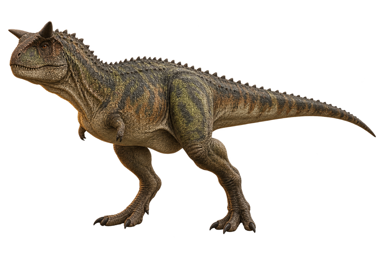 لوحة طبيعية كاملة لديناصور Carnotaurus
