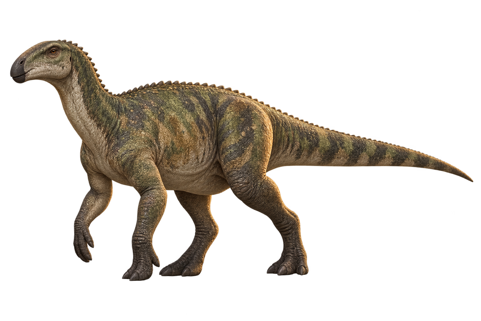 ديناصور Tenontosaurus بلون كثيب العاج